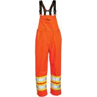 Journeyman&reg; 300D Bib Pants, Polyester, Large, High Visibility Orange Sécurité Médic