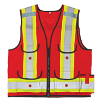 Veste de s&eacute;curit&eacute; pour apenteur All-Trades 1000D, Rouge, Grand, Polyester Sécurité Médic