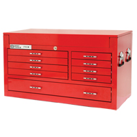 PRO+ Series Top Chest, 42" W, 9 Drawers, Red Sécurité Médic