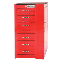 PRO+ Series Roller Cabinet, 8 Drawers, 19" W x 19" D x 36-1/2" H, Red Sécurité Médic