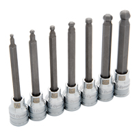 Long SAE Ball-Nose Socket Set, 7 Pcs Sécurité Médic