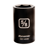 SAE Socket, Impact, 3/8", 1/2" Drive, 6 Points Sécurité Médic