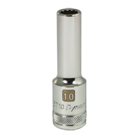 Metric Socket, 10 mm, 1/2" Drive, 12 Points, Deep Sécurité Médic