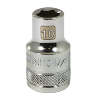 Metric Socket, 10 mm, 1/2" Drive, 6 Points Sécurité Médic