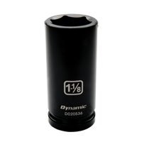 SAE Socket, Impact, 3/4", 3/4" Drive, 6 Points, Deep Sécurité Médic