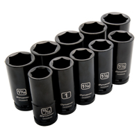 SAE Socket Set, 10 Pcs, Impact, 3/4" Drive Size, Deep Sécurité Médic