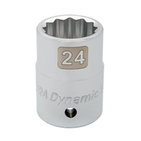 Metric Socket, 19 mm, 3/4" Drive, 12 Points Sécurité Médic