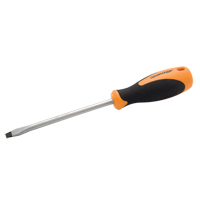 Slotted Screwdriver, 1/4" Tip, Round, 9-1/3" L, Cushion Grip Handle Sécurité Médic