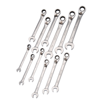 Reversible Wrench Set, Combination, 12 Pieces, Metric Sécurité Médic
