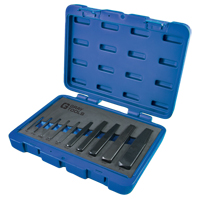 Screw Extractor Set, Carbide/Chromium Steel/High Speed Cobalt/High Speed Steel, 10 Pieces Sécurité Médic