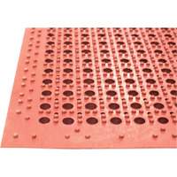 Competitor Series Mats, Slotted, 3' x 5' x 7/8", Orange, Natural Rubber Sécurité Médic