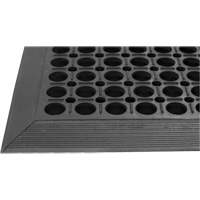 Competitor Series Mats, Slotted, 3' x 5' x 7/8", Black, Natural Rubber Sécurité Médic