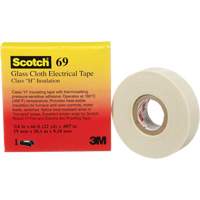 Scotch&reg; Glass Cloth Tape, 19 mm (3/4") W x 20 m (66') L, 7 mils, White Sécurité Médic