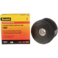 Scotch&reg; Professional Grade Linerless Rubber Splicing Tape, 50.8 mm (2") W x 9 m (30') L, 30 mils, Black Sécurité Médic