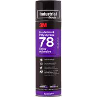 Polystyrene Foam Insulation 78 Spray Adhesive, 24 oz., Aerosol Can, Clear Sécurité Médic