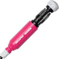 Tournevis multi embouts Original Pink 15-en-1, 8-37/50" lo, Prise Textur&eacute; Sécurité Médic