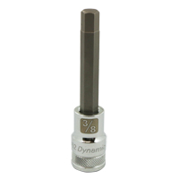 SAE Long Bit Socket, 3/8" x 3.94" L, 1/2" Drive Sécurité Médic