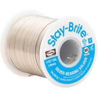 Stay-Brite&reg; Solders, Lead-Free, 96% Tin 4% Silver, Solid Core, 0.125" Dia. Sécurité Médic
