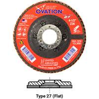 OVATION MEULE LAMELLE5X5/8 11 GRAIN36, 5" x 5/8"-11, Type 27, Grain 36, Zirconium Sécurité Médic