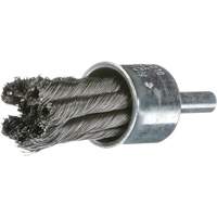 Knot Wire End Brush, 1" Dia., 0.02" Wire Dia., 1/4" Shank Sécurité Médic