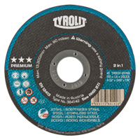 Meule &agrave; tronçonner 2-en-1 de premi&egrave;re qualit&eacute; Thincut, 4-1/2" x 0,045", Arbre de 7/8", Type 1, Oxyde d'aluminium, 13 300 Tr/min Sécurité Médic