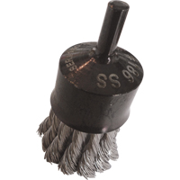 Knotted Wire End Brushes, 1" Dia., 0.014" Wire Dia., 1/4" Shank Sécurité Médic