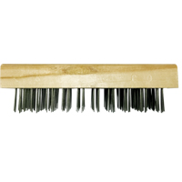 Flat Wire Butcher Block Brushes, Flat Steel Wire, 5 x 10 Wire Rows, 7-5/8" Long Sécurité Médic