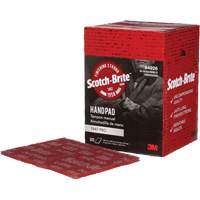 Tampons manuels Scotch-Brite 7447, Oxyde d'aluminium, 9" x 6", Grain Tr&egrave;s fin Sécurité Médic
