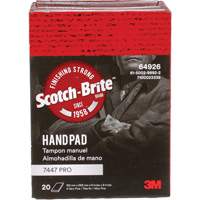 Tampons manuels Scotch-Brite 7447, Oxyde d'aluminium, 9" x 6", Grain Tr&egrave;s fin Sécurité Médic