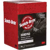 Tampons manuels Scotch-Brite 7447, Oxyde d'aluminium, 9" x 6", Grain Tr&egrave;s fin Sécurité Médic