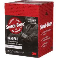 Tampons manuels Scotch-Brite 7447, Oxyde d'aluminium, 9" x 6", Grain Tr&egrave;s fin Sécurité Médic