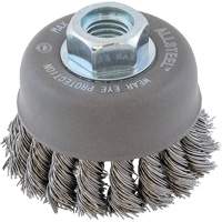 ALLSTEEL Wire Brush, 3" Dia. x 5/8"-11 Arbor Sécurité Médic