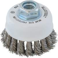 ALLSTEEL Wire Brush, 3" Dia. x 5/8"-11 Arbor Sécurité Médic