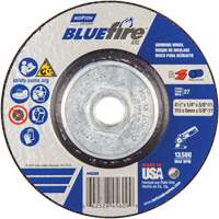 Meule XXL BlueFire, 4-1/2" x 1/4", Arbre 5/8", C&eacute;ramique d'alumine, Type 27 Sécurité Médic