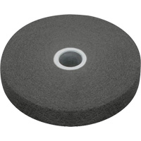 Meule homog&egrave;ne EXL Scotch-Brite, 4" x 1/4", Arbre de 1/4", Grain de Fin, Carbure de silicium Sécurité Médic