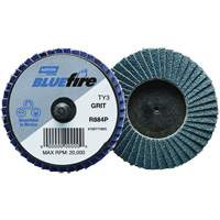 BlueFire&reg; R884P Plastic Flat Mini Flap Disc, 2" x Type 27, P60 Grit, Zirconia Alumina Sécurité Médic
