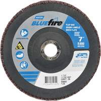 BlueFire&reg; R884P/R884V/R860 Center Mount Fiberglass Conical Flap Disc, 7" x 7/8", Type 29, P36 Grit, Zirconia Alumina Sécurité Médic