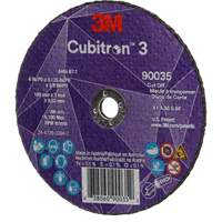 Cubitron 3 Cut-Off Wheel, 4" x 1/8", 3/8" Arbor, Type T1, Ceramic, 21000 RPM Sécurité Médic