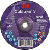 Meule a moyeu d&eacute;port&eacute; Cubitron 3, 4" x 1/4", Arbre 3/8", C&eacute;ramique, Type T27 Sécurité Médic