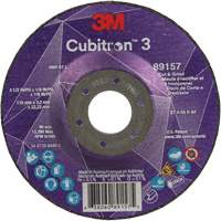 Meule &agrave; rectifier et &agrave; tronçonner Cubitron 3, 4-1/2" x 1/8", Arbre de 7/8", Type 27, Grain de 36, C&eacute;ramique Sécurité Médic