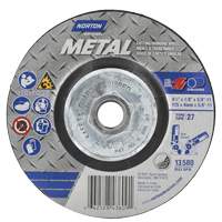 Disque de meulage et tronçonnage m&eacute;tallique, 4-1/2" x 1/8", Arbre de 5/8"-11, Type 27, Oxyde d'aluminium Sécurité Médic