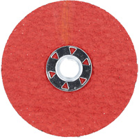 Disque de verrouillage en fibres avec fixation Speed-Change, 4-1/2" dia., Grain 24, C&eacute;ramique d'alumine Sécurité Médic