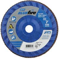 BlueFire Quick Trim Flap Disc, 7" x 7/8", Type 27, 40 Grit, Zirconia Alumina Sécurité Médic