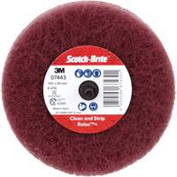 Roue de ponçage &agrave; usage g&eacute;n&eacute;ral Scotch-Brite Roloc Plus, 4" dia. Sécurité Médic
