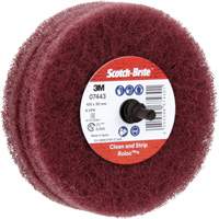 Roue de ponçage &agrave; usage g&eacute;n&eacute;ral Scotch-Brite Roloc Plus, 4" dia. Sécurité Médic