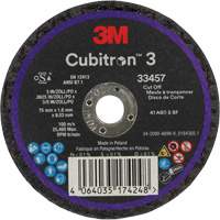 Meule &agrave; tronçonner Cubitron 3, 3" x 0,063", Arbre de 3/8", C&eacute;ramique Sécurité Médic