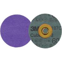 Disque en fibre Roloc Cubitron 3, 3" dia., Grain 60+, C&eacute;ramique Sécurité Médic