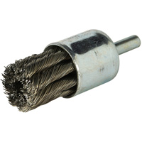 Brosse &agrave; fils nou&eacute;s avec moyeu, 3/4" dia. x 1/4" arbre Sécurité Médic