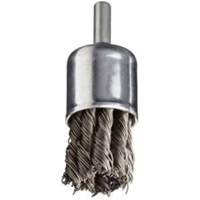 Brosse &agrave; fils nou&eacute;s avec moyeu, 1" dia. x 1/4" arbre Sécurité Médic