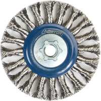 Roue compl&egrave;te de c&acirc;ble de torsion, Dia. 4", Fils 0,02", Arbre 5/8"-11, Acier inoxydable Sécurité Médic